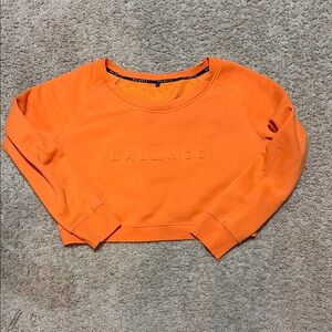 Balance Athletica Orange Cropped Sweatshirt